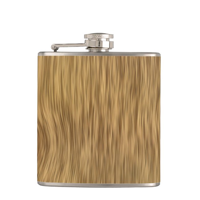 Rohholz in natürlicher Finish Flasche Flachmann (Vorderseite)