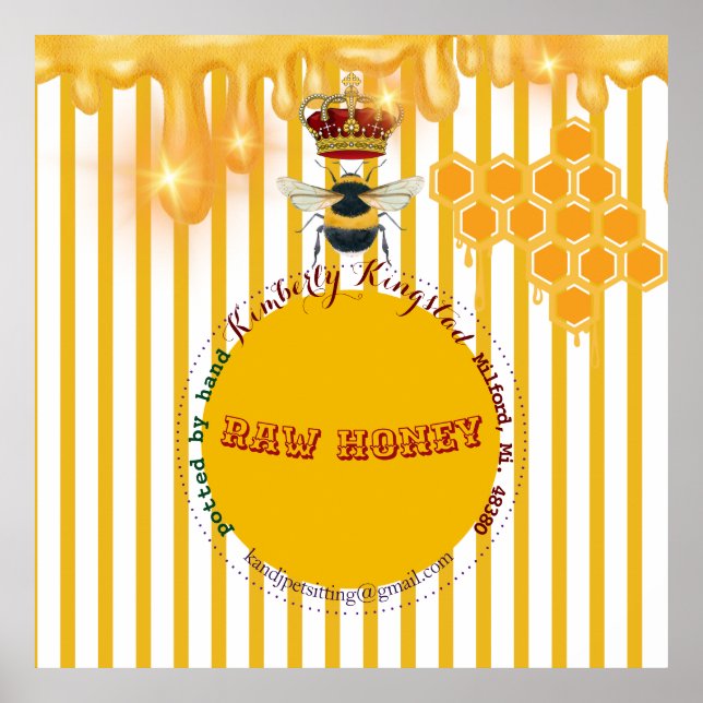 Rohhonigetikett so schön poster (Vorne)