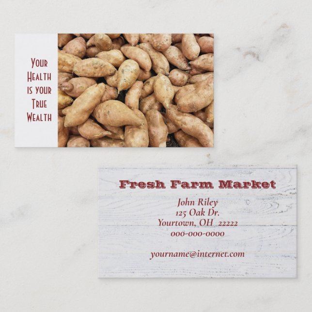 Rohkartoffeln Visitenkarte (Vorne/Hinten)