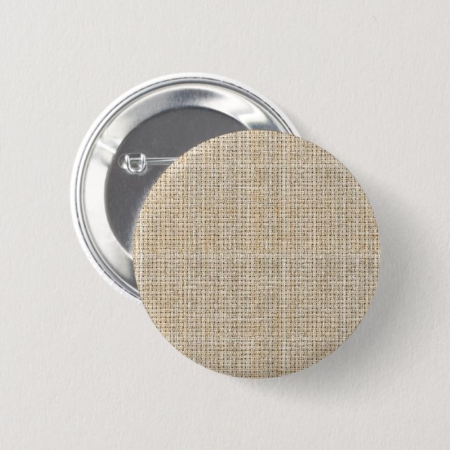 Rohleinwandbindung Haferflocken Japandi Minimalist Button (Vorne & Hinten)