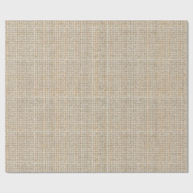 Rohleinwandbindung Haferflocken Japandi Minimalist Geschenkpapier (Flach)