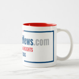 Rohr-Nachrichten-Rot-Tasse Zweifarbige Tasse