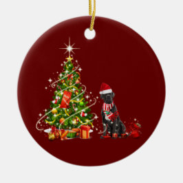 Rohrkorso mit Hutschuh Weihnachten Keramik Ornament
