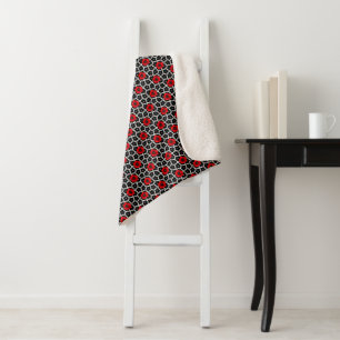 Rohroter Mohn auf Goth-Blumen-Untersetzer Sherpadecke