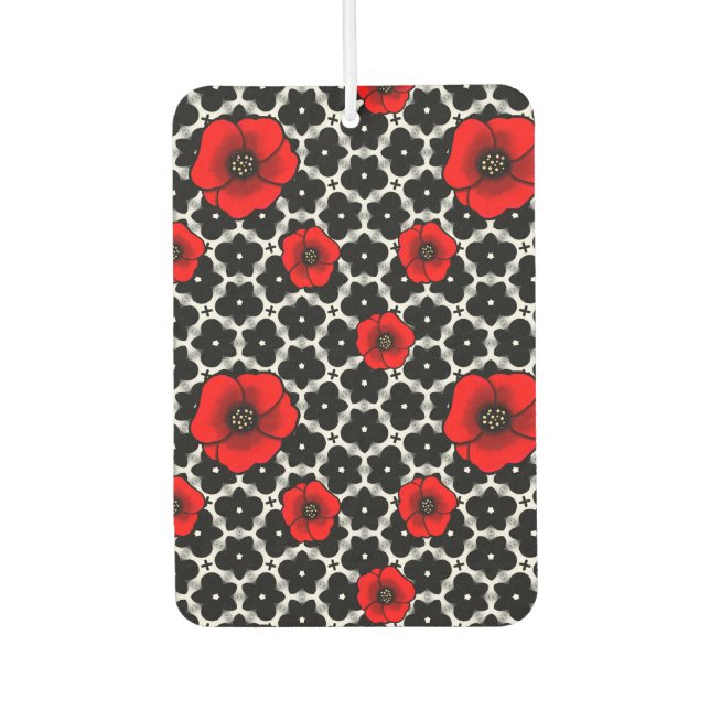 Rohroter Mohn in Goth-Garten Autolufterfrischer (Vorderseite)