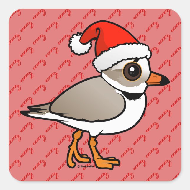 Rohrpfeifer Santa Quadratischer Aufkleber (Vorderseite)