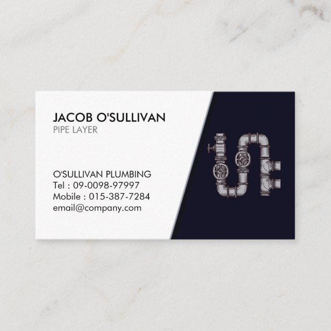 Rohrschichtbefestigungsklammer Visitenkarte (Vorderseite)