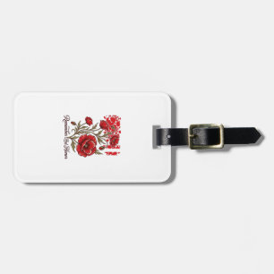Rohter Mohn Erinnern Und Ehren Vintage Gedenk Shir Gepäckanhänger