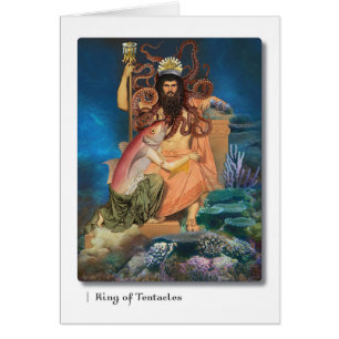 Roi de carte de voeux de tarot de tentacules