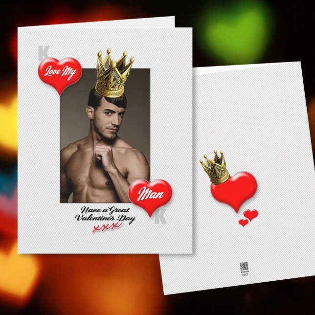 Roi de cœur aime mon homme carte de la Saint-Valen (Créateur téléchargé)