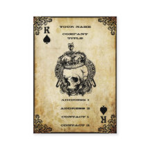 Roi des pelles - carte de visite