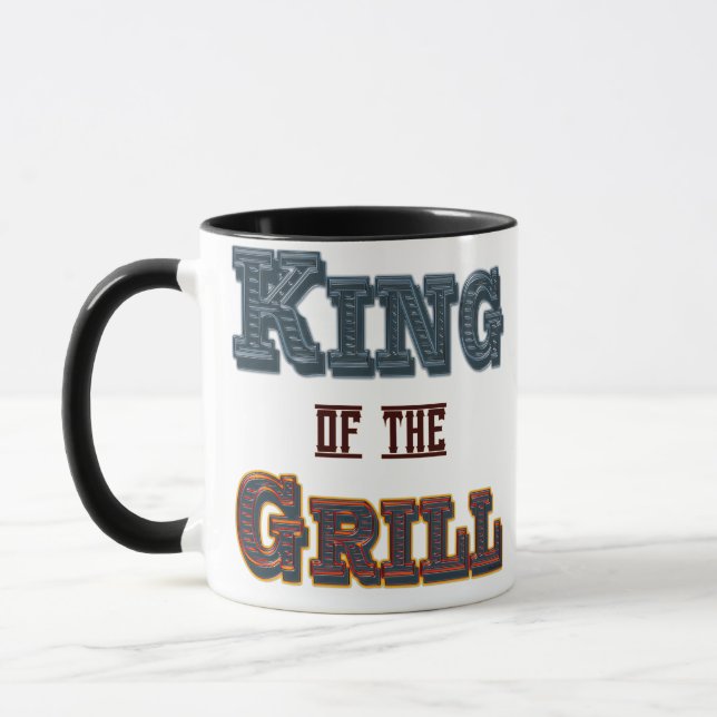 Roi du grill BBQ Cuisine Slogan Mug (Gauche)
