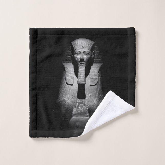 Roi pharaon noir et blanc (Gant de toilette)