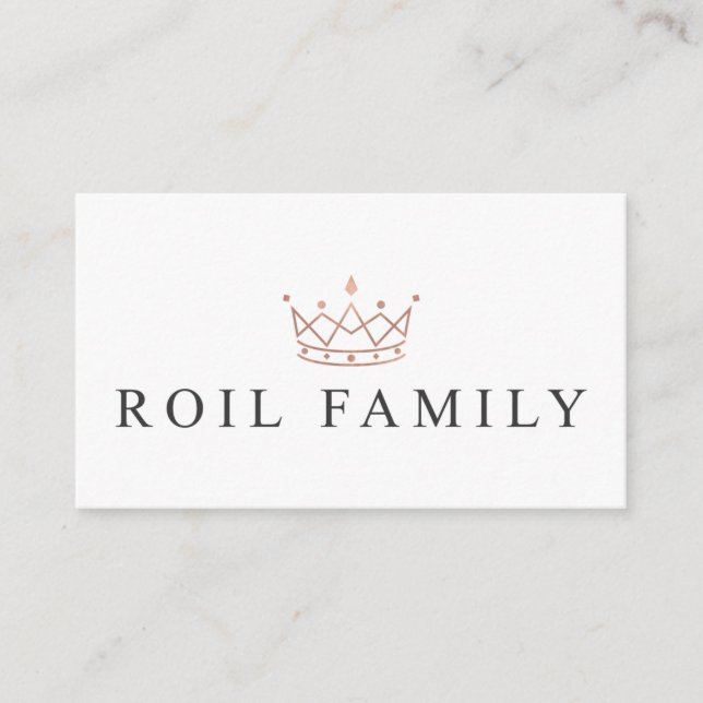 Roil Familien-Gewohnheits-Visitenkarten Visitenkarte (Vorderseite)