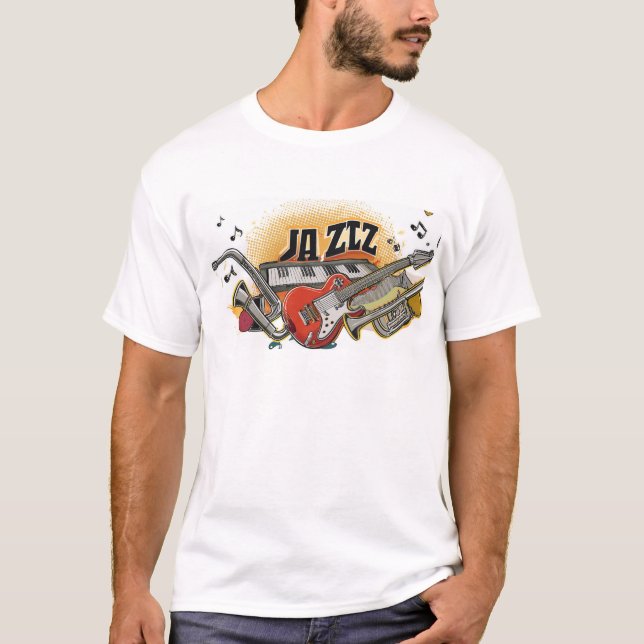 RokcloneDesigns 2024 Art Intelligence Jazz Serie T-Shirt (Vorderseite)