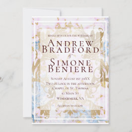 Rokoko Anpassbare Hochzeit Einladung