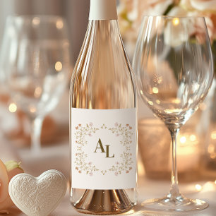 Rokoko Blumenantik Weinetikett