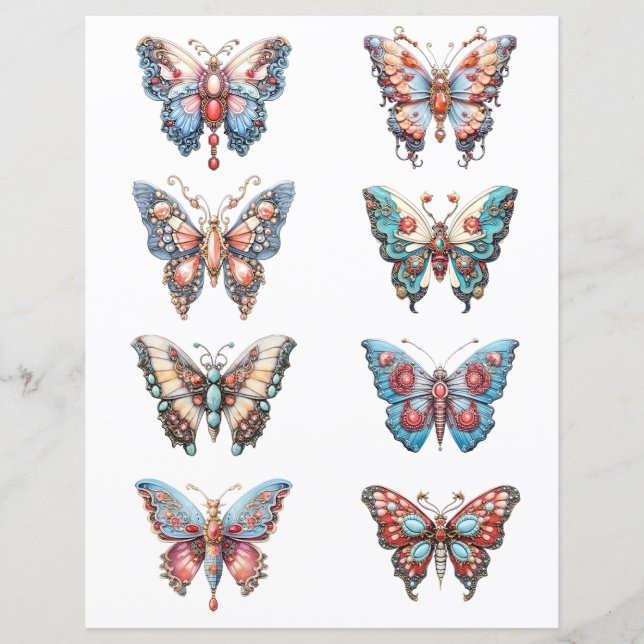 Rokoko Butterfly ausschneiden (Vorderseite)