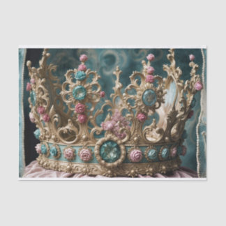 Rokoko Crown Up Nah Decoupage Seidenpapier