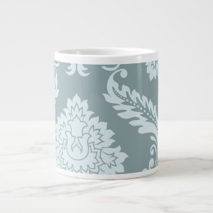 Rokoko-Damask-Kunst I Enteneibl Blau+Türkis Jumbo-Tasse
