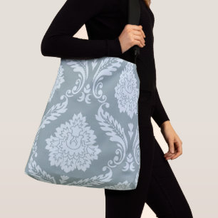 Rokoko-Damask-Kunst I Enteneibl Blau+Türkis Tragetaschen Mit Langen Trägern