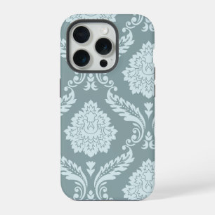 Rokoko-Damask-Kunst I Enteneiblau+Türkis iPhone 15 Pro Hülle