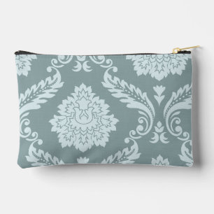 Rokoko-Damask-Kunst I Enteneiblau+Türkis Zubehörtasche
