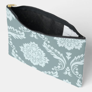 Rokoko-Damask-Kunst I Enteneiblau+Türkis Zubehörtasche