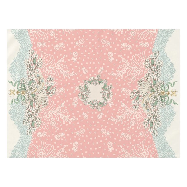Rokoko Dinner Napkins Tablecloths Fabric Hydrangea Tischdecke (Vorderseite (Horizontal))