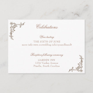 Rokoko Florentine Monochrome Begleitkarte