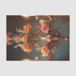 Rokoko French Chandelier 4 Decoupage Paper Seidenpapier