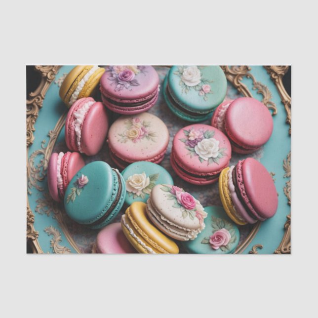 Rokoko French Macarons Decoupage Paper 3 Seidenpapier (Vorderseite)