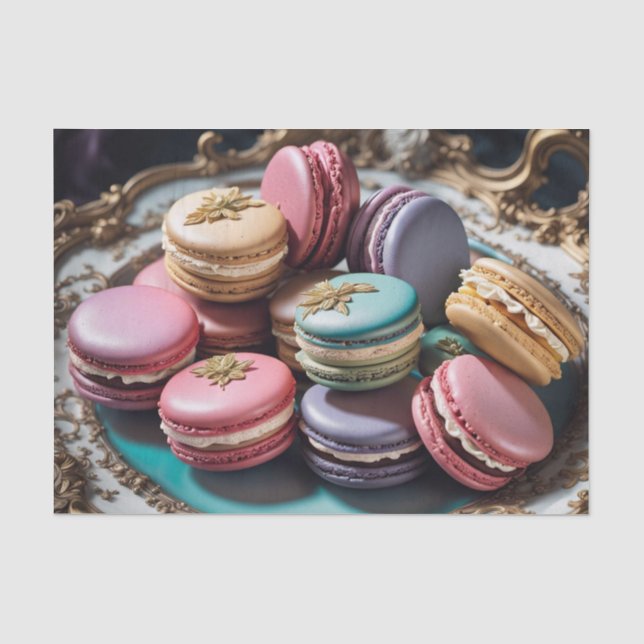 Rokoko French Macarons Decoupage Paper 4 Seidenpapier (Vorderseite)