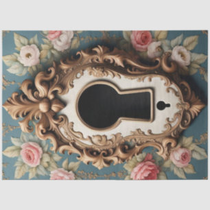 Rokoko Keyhole Decoupage Paper - Verzierter Rahmen Seidenpapier