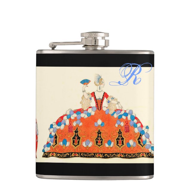 ROKOKO LADY ART DECO FASHION COSTUME MONOGRAM FLACHMANN (Vorderseite)