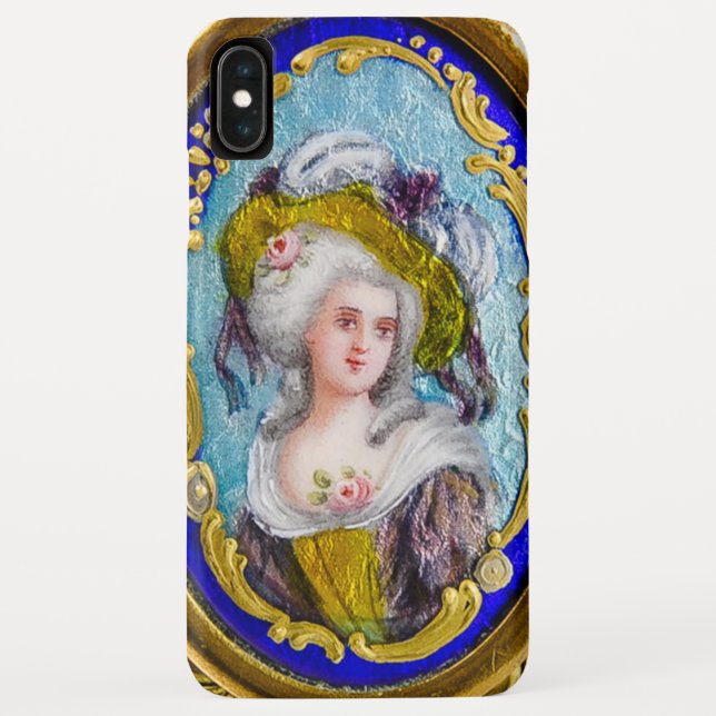 ROKOKO LADY MIT PINK ROSES Case-Mate iPhone HÜLLE (Rückseite)
