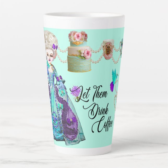 Rokoko Marie Antoinette Ließ ihnen Trinkkaffee Milchtasse (Vorderseite)