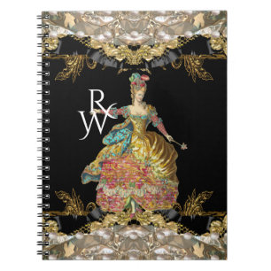 Rokoko-Monogramm Salon de Liquid French Notizblock