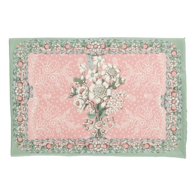 Rokoko Pillowcases Duvet Covers Twin Bouquet (Vorderseite)
