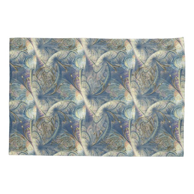 Rokoko Rich Pattern Design mit Gold Relief Kissenbezug (Rückseite)