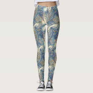 Rokoko Rich Pattern Design mit Gold Relief Leggings