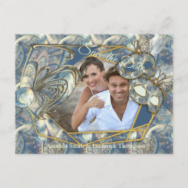 Rokoko Rich Romantic Gold Reliefs & Mask Ankündigungspostkarte