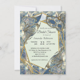 Rokoko Rich Romantic Gold Reliefs & Mask Einladung