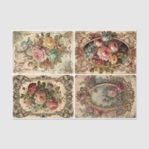 Rokoko Rose Seidenpapier