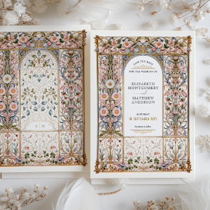 Rokoko Save the Date Wedding Einladung