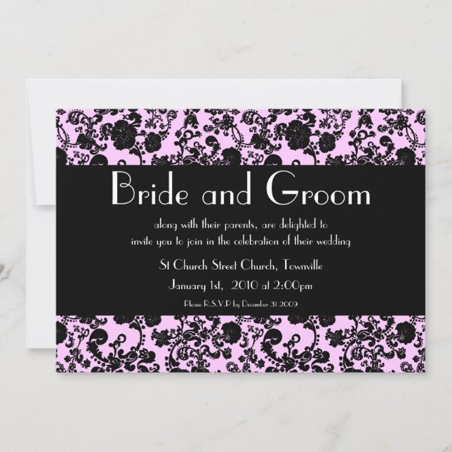 Rokoko Wedding, Einladung 5"x7" (Vorderseite)