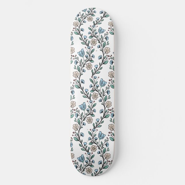Rokokomuster Skateboard (Vorderseite)