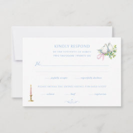 Rokokoschloss Handbemalte Hochzeit RSVP Karte