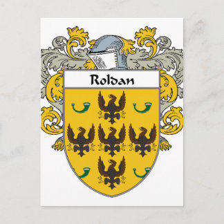 Roldan-matte von Waffen/Familienwappen (gekeult) Postkarte