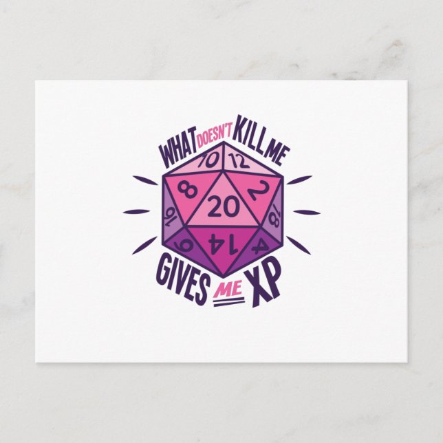 Role Playing Dice Postkarte (Vorderseite)